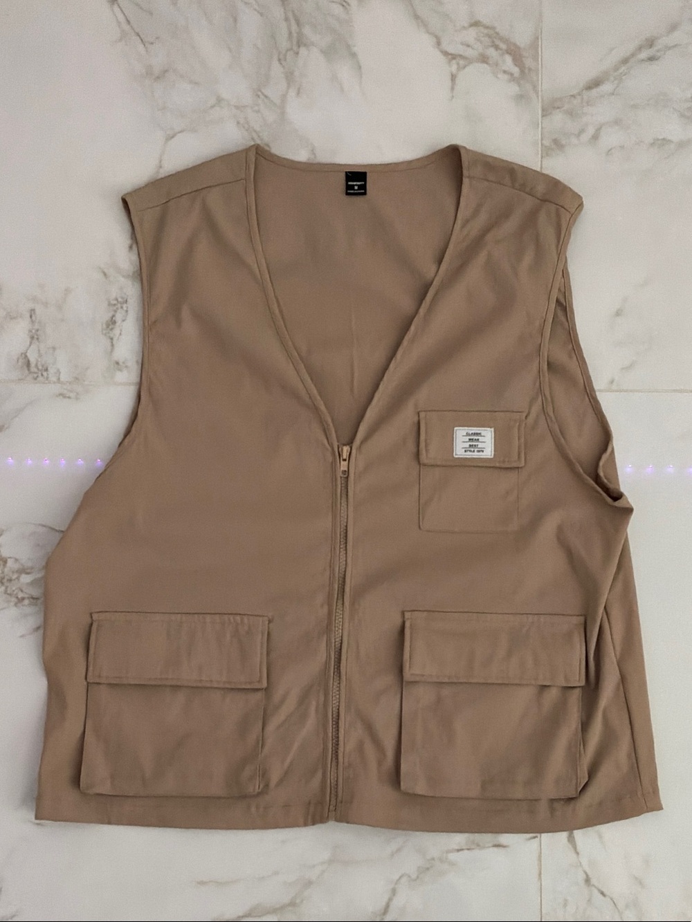 SHEIN Beige Utility Vest